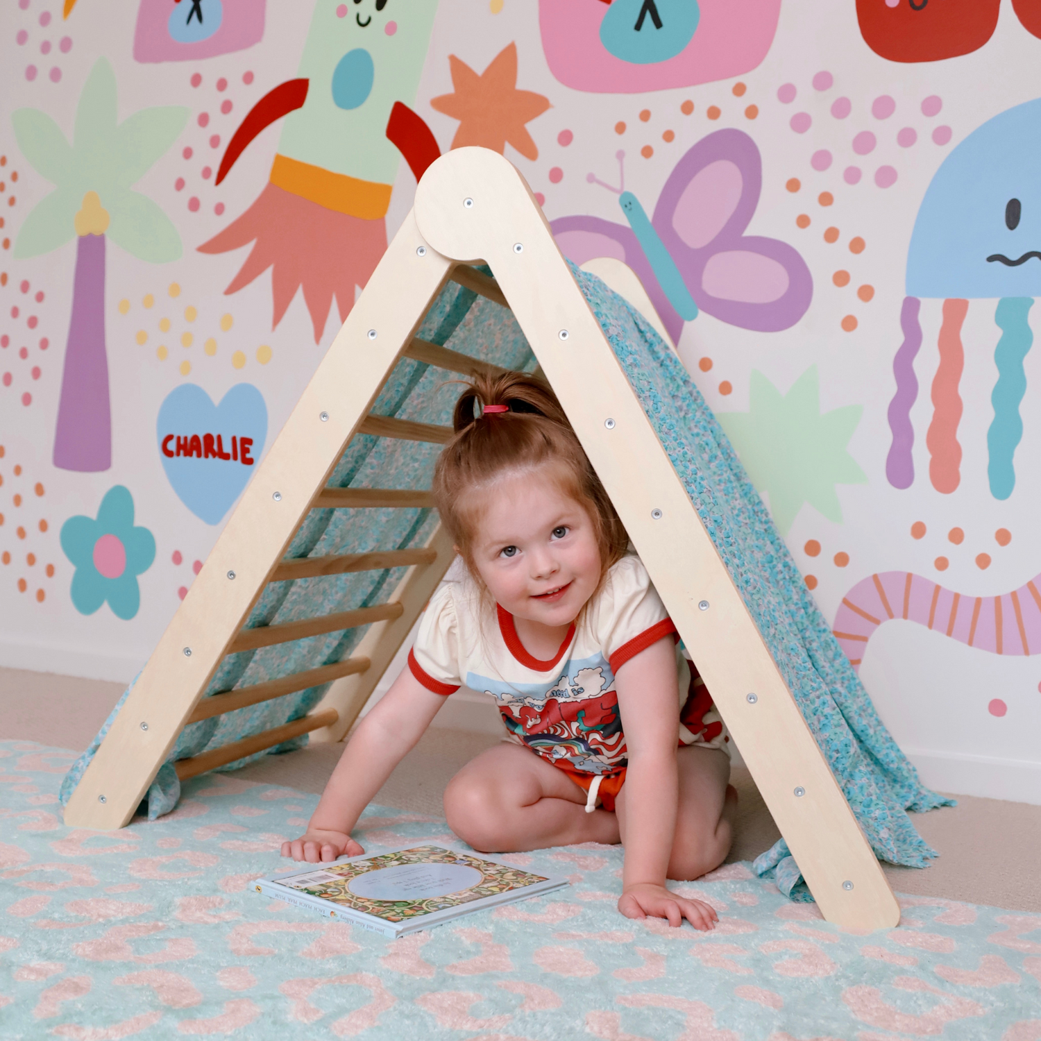 Create a safe sensory space with our Pikler Triangle