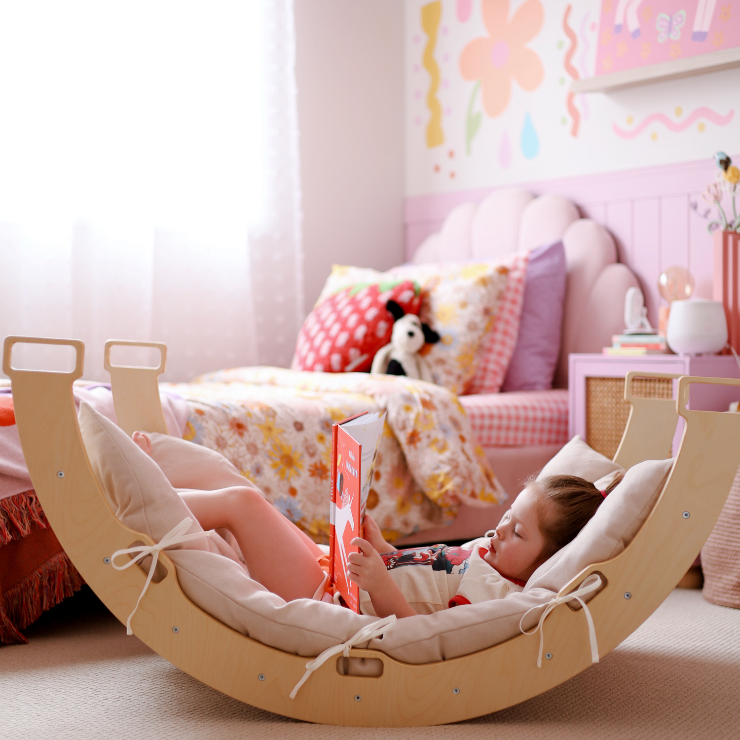 Rocking arch doubles as a chill zone when kids are all tuckered out from climbing