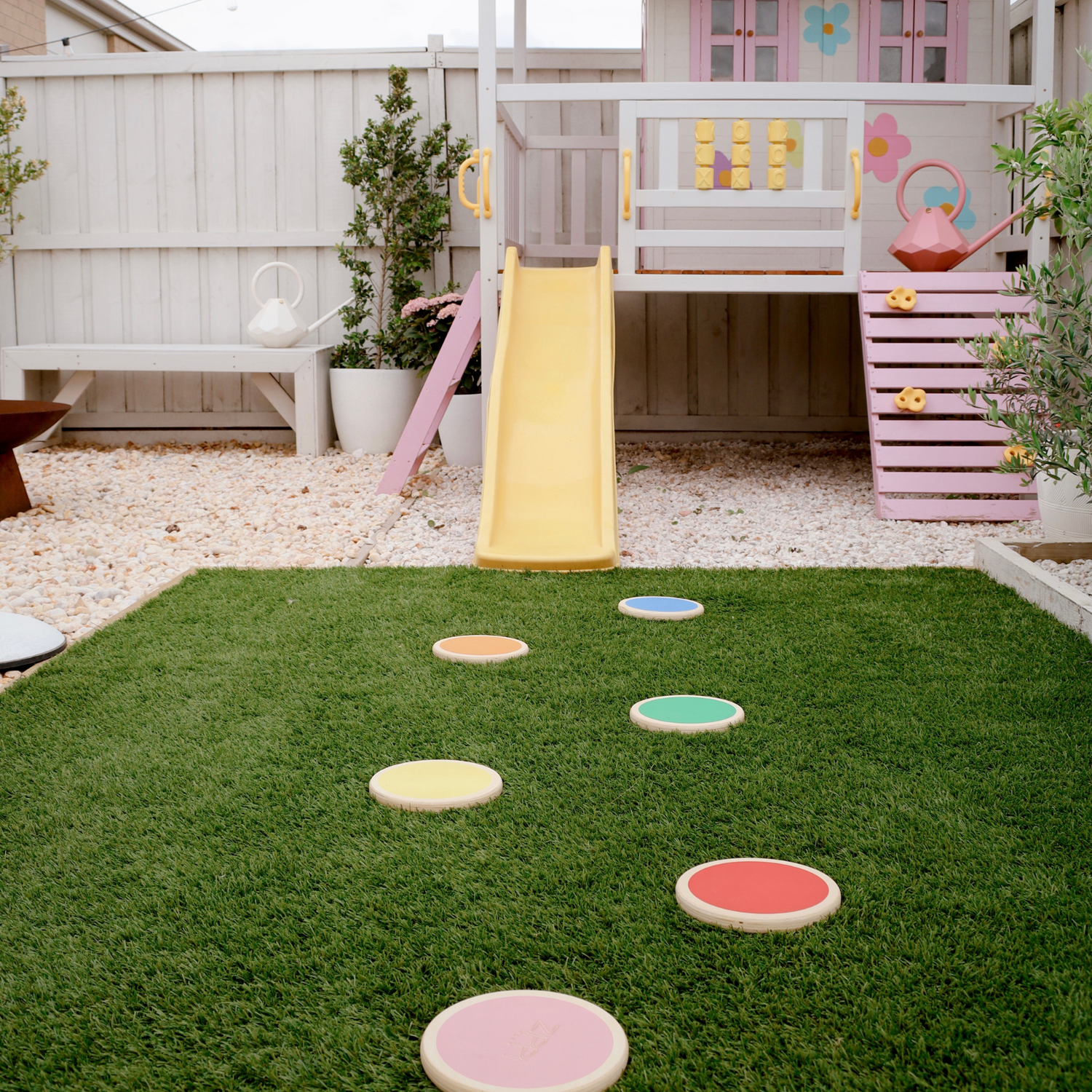 Coloured stepping stones for kids